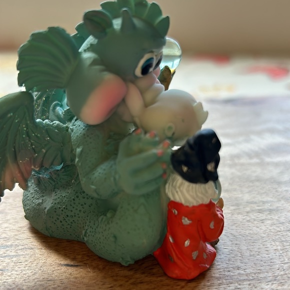 Whimsical Wizard and Dragon with A Staff & Crystal Ball Vintage - Picture 11 of 12